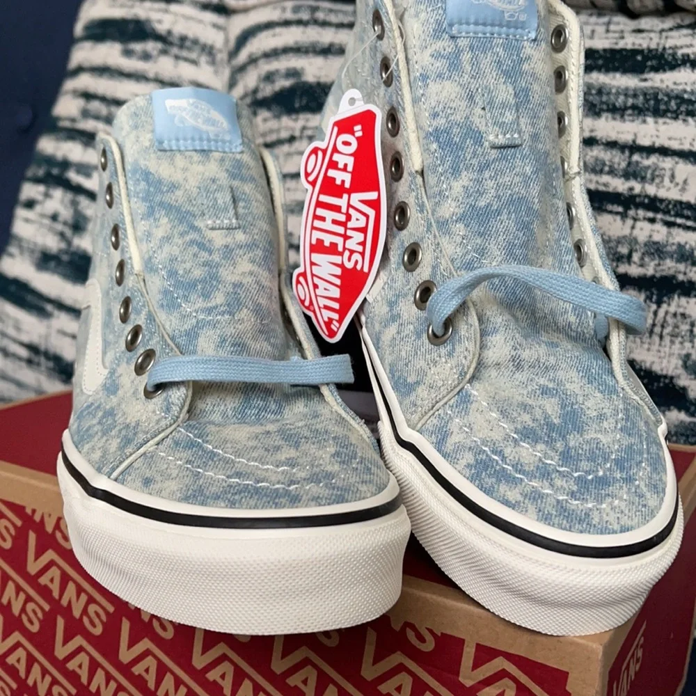 Vans Sk8-Hi Tapered Denimdstry Winter Sky Marshmalow MENS - Picture 9 of 16